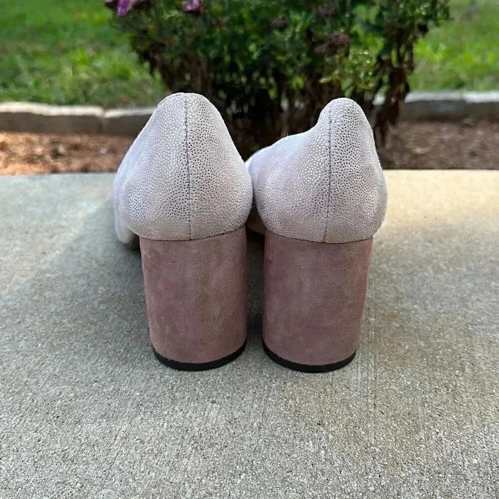 Chie Mihara Pink Block Heel Pumps Leather Women Size 39 Designer Shoes - Picture 4 of 16